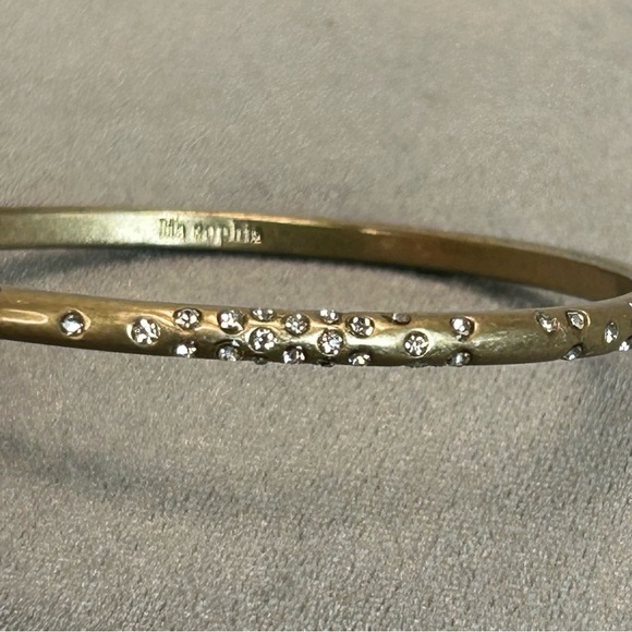 Seven gold tone crystal rhinestone bangle bracelet bundle - Picture 8 of 9